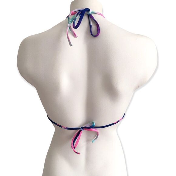 🔃Tie Dye Print String Bikini Swimsuit Top - Picture 3 of 4